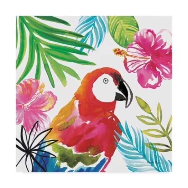 Farida Zaman 'Tropicana III' Canvas Art, 14x14, Trademark Fine Art, Mfr#: WAP03105-C1414GG